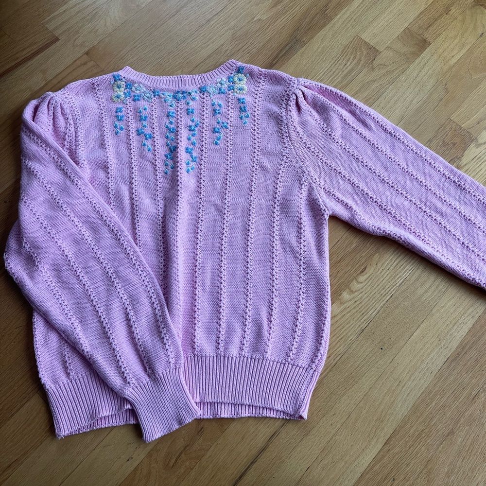 Light Pink Embroidered Sweater